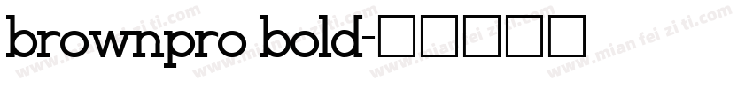 brownpro bold字体转换